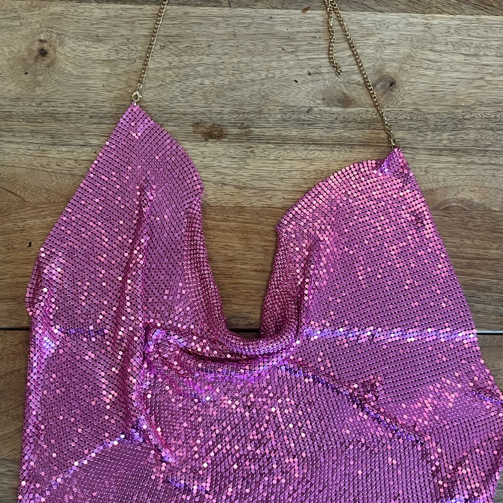 Chainmail sexy crop top